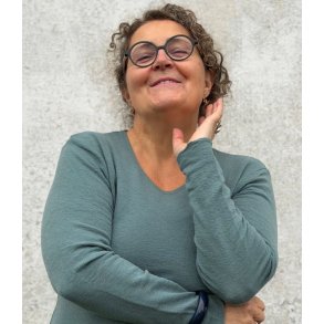 By Basics - 4002 shirt r-neck l/s - zinc