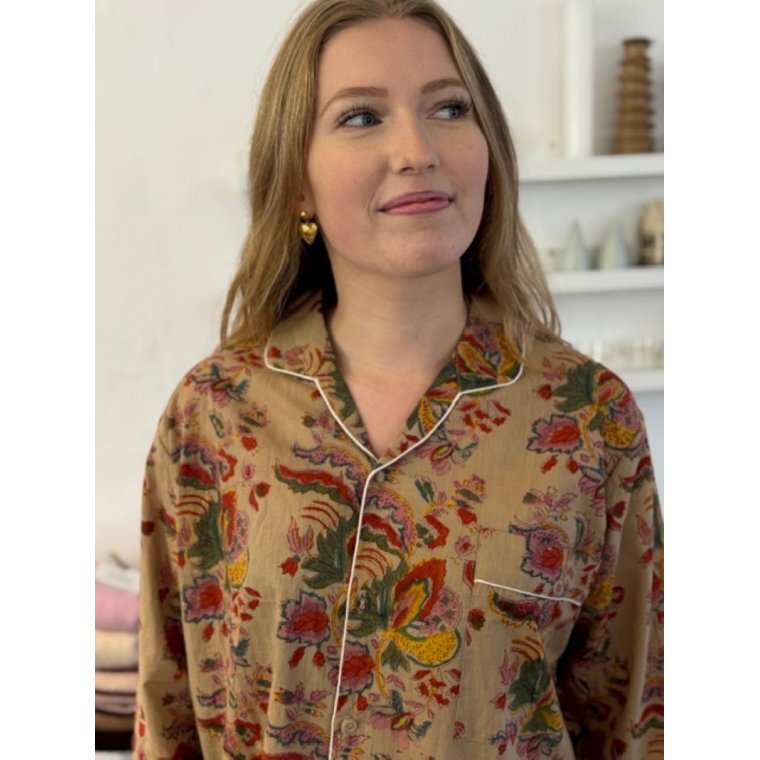 Craft Sisters - Classic Pyjamas Blockprint - Khaki