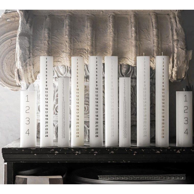 KunstIndustrien - December Candle, 5 x 30 cm. RSPO Stearin. EN 15426	