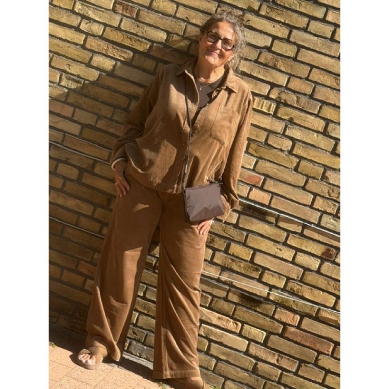Blue - Gillian corduroy Trousers - Walnut