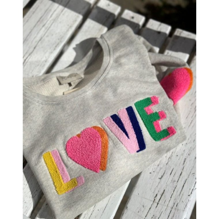 LULU�S LOVE - Love sweatshirt multi double - grey melange