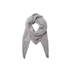 BLACK COLOUR - BCDELL knitted mini scarf - Lt. grey