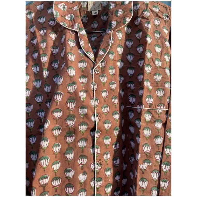 Craft Sisters - Classic Pyjamas Blockprint - chocolate