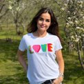 LULU�S LOVE - Love T-shirt short sleeves - Double heart - multi/white