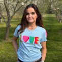 LULU�S LOVE - Love T-shirt short sleeves - Double heart - multi/heaven