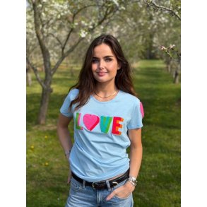 LULU�S LOVE - Love T-shirt short sleeves - Double heart - multi/heaven