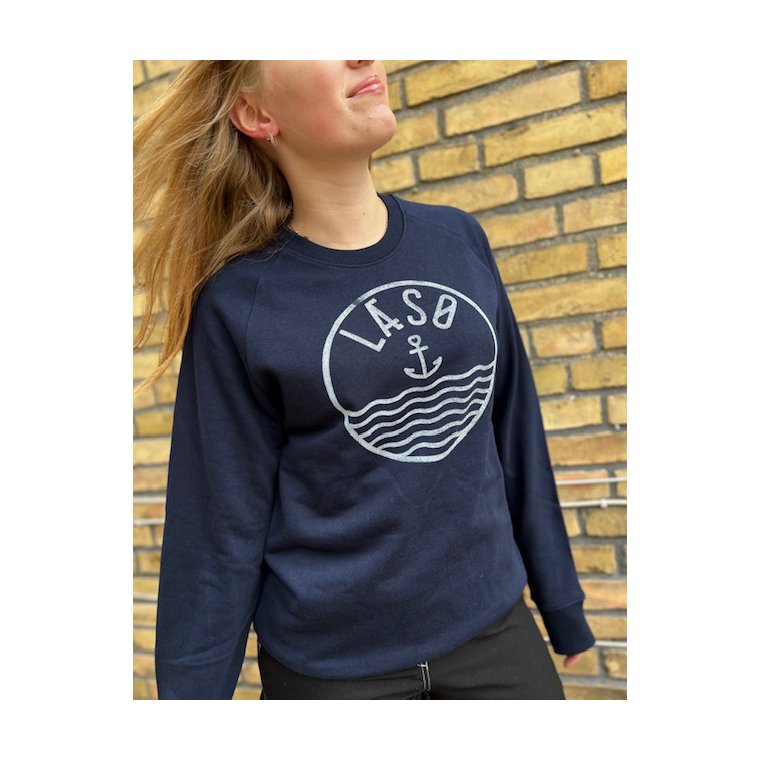 Unisex Sweat m/ Ls i rundt motiv - navy