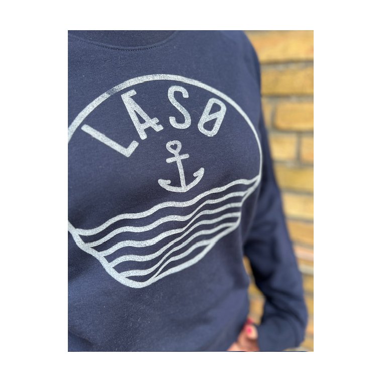 Unisex Sweat m/ Ls i rundt motiv - navy