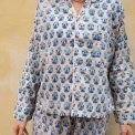 Craft Sisters - Classic Pyjamas Blockprint - 940 Beige and Blue
