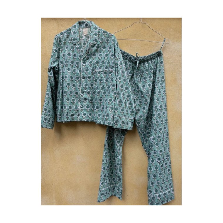 Craft Sisters - Classic Pyjamas Blockprint - 941 Jade Flower