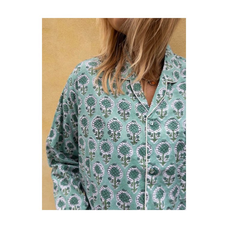 Craft Sisters - Classic Pyjamas Blockprint - 941 Jade Flower