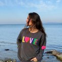 LULU�S LOVE - Love sweatshirt multi double - Gunmetal
