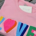 LULU�S LOVE - Love sweatshirt double heart - multi/rose