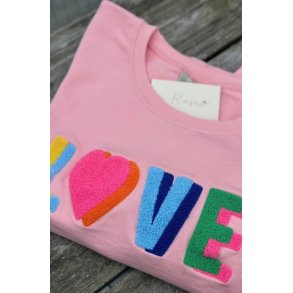 LULU�S LOVE - Love sweatshirt double heart - multi/rose