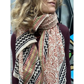 Craft Sisters - Bagru Scarf - Ruby Red 321