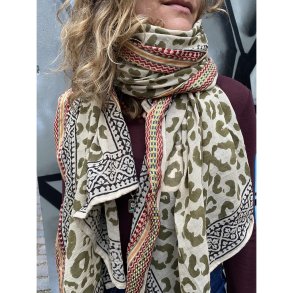 Craft Sisters - Bagru Scarf - GREEN LEO 241