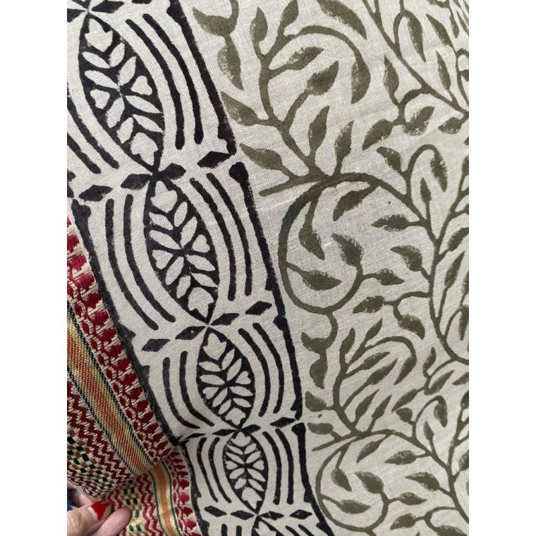 Craft Sisters - Bagru Scarf - GREEN LEAF 242