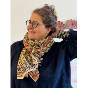 Craft Sisters - Bagru Scarf - GREEN LEO 241