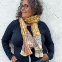 Craft Sisters - Bagru Scarf - Mustard Flowers 04
