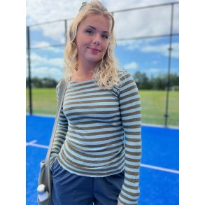 By Basics - 4002 Shirt R-Neck L/S - sea foam green/capers melange