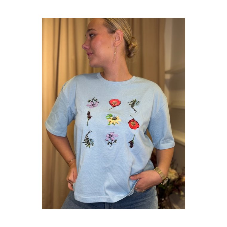 N�mph - NUBELISA BOXY TEE - Airy Blue