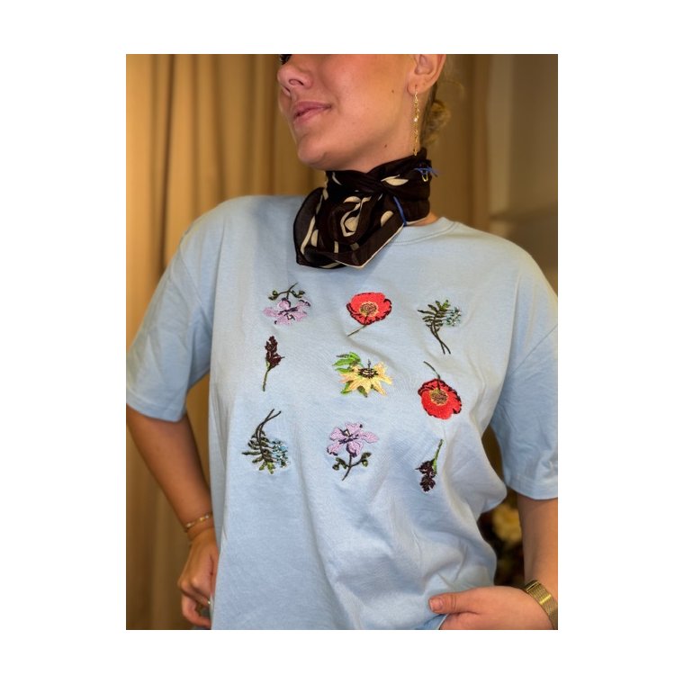 N�mph - NUBELISA BOXY TEE - Airy Blue