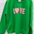 LULU�S LOVE - Love sweatshirt double heart - grass/rose