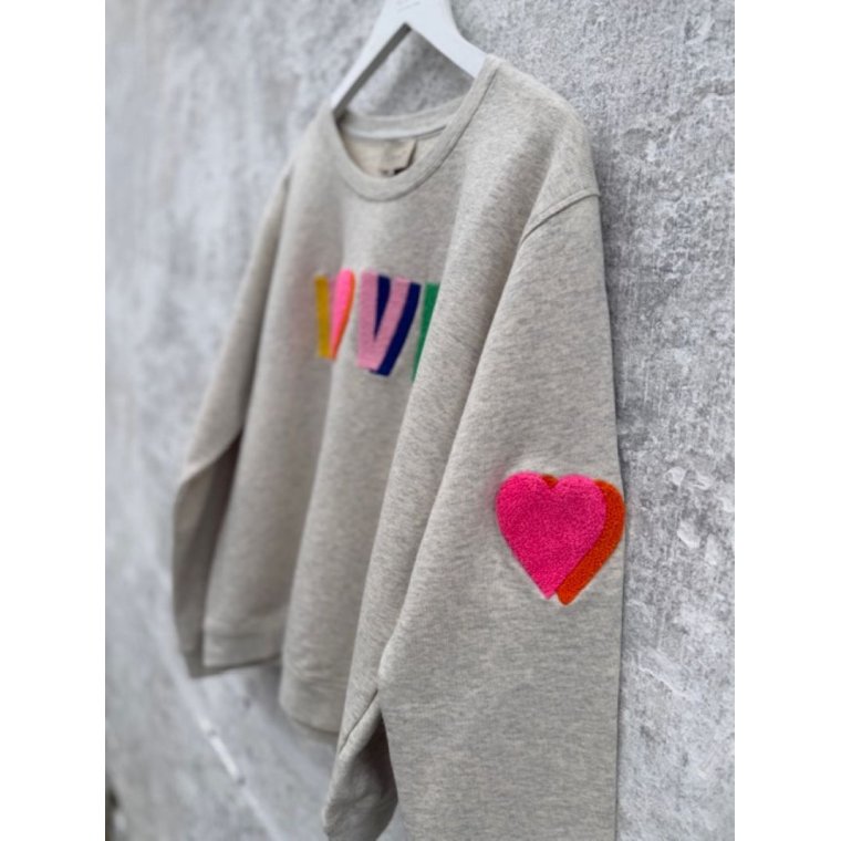 LULU�S LOVE - Love sweatshirt multi double - grey melange