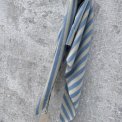 LULU�S LOVE - Cashmere small  striped scarf - lt. blue/nature