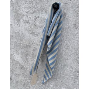 LULU�S LOVE - Cashmere small  striped scarf - lt. blue/nature