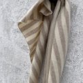 LULU�S LOVE - Cashmere small  striped scarf - nature/beige