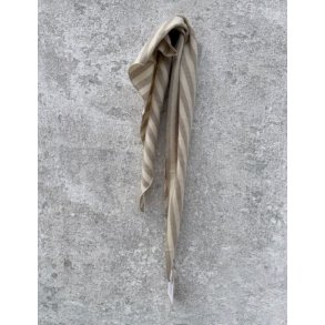 LULU�S LOVE - Cashmere small  striped scarf - nature/beige