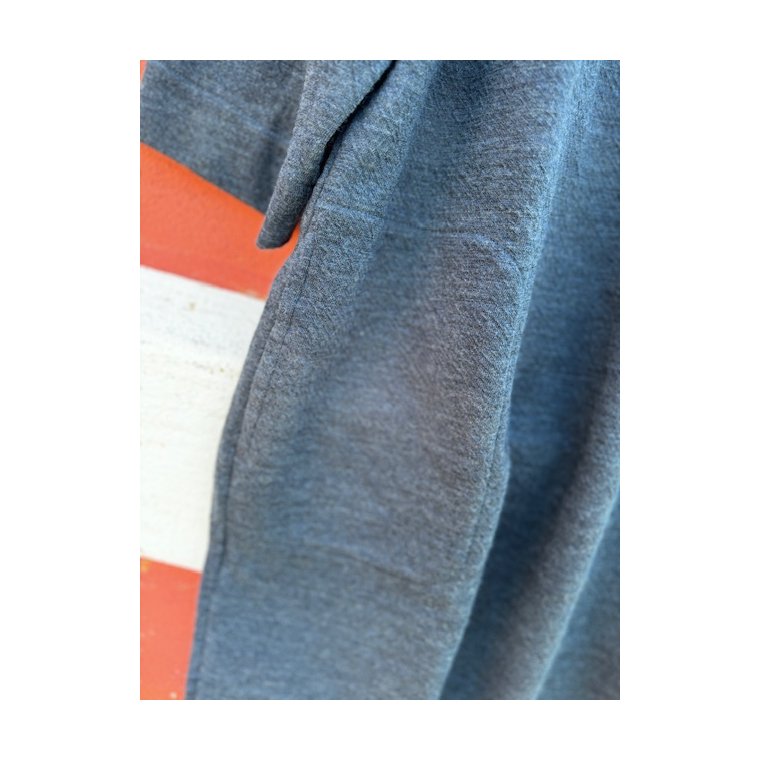 By Basics - 14005 sweat dress w/collar 3/4 s- midnight blue melange