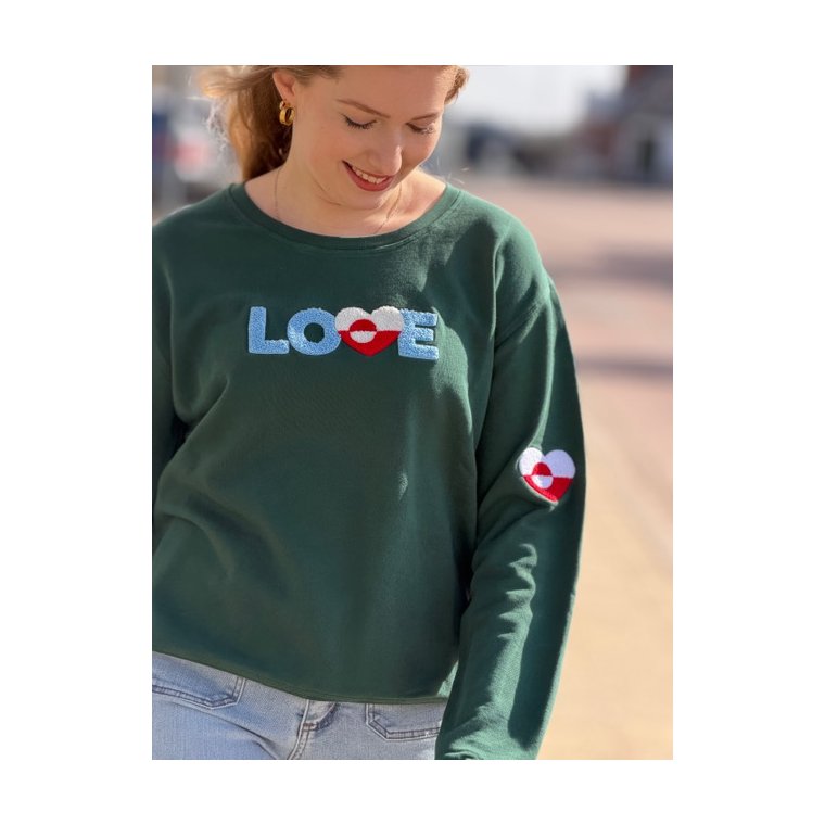 LULU�S LOVE - Love x Greenland sweatshirt - garden green