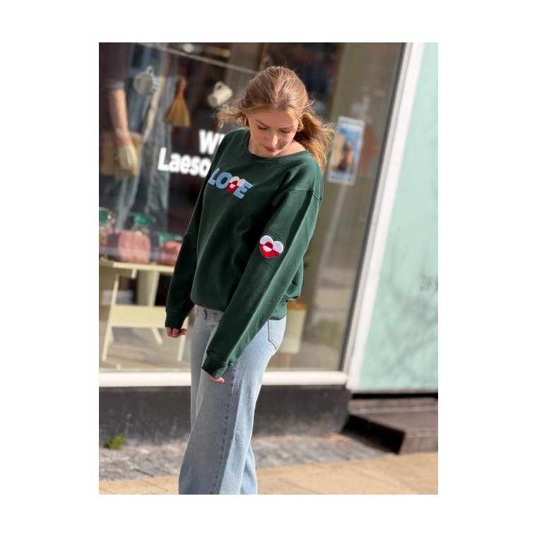 LULU�S LOVE - Love x Greenland sweatshirt - garden green
