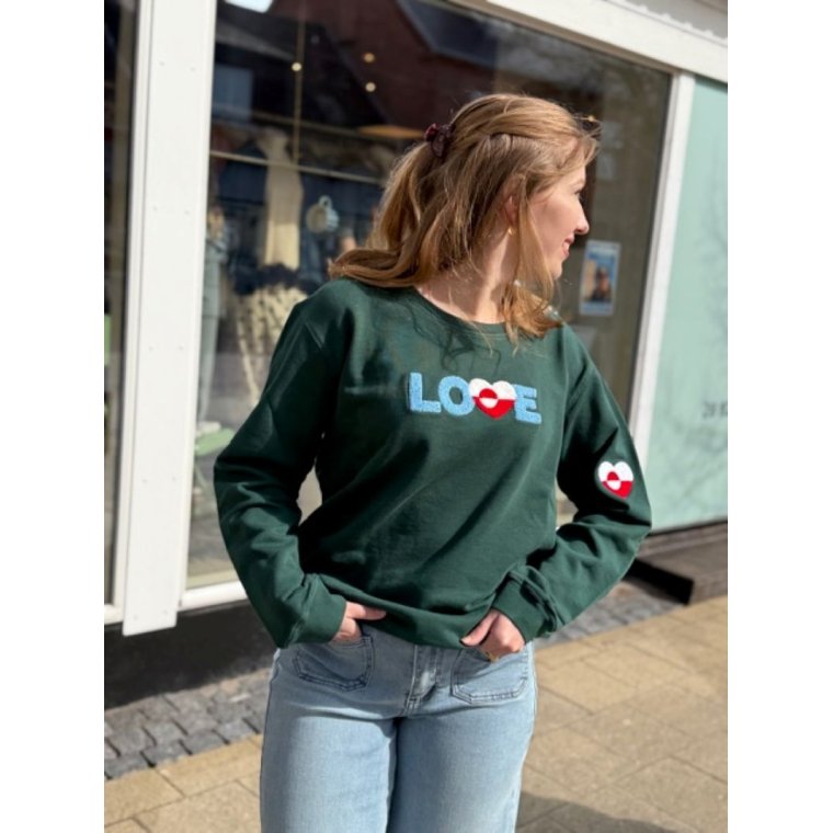 LULU�S LOVE - Love x Greenland sweatshirt - garden green