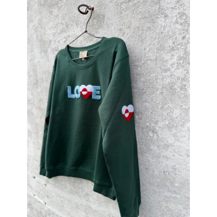 LULU�S LOVE - Love x Greenland sweatshirt - garden green