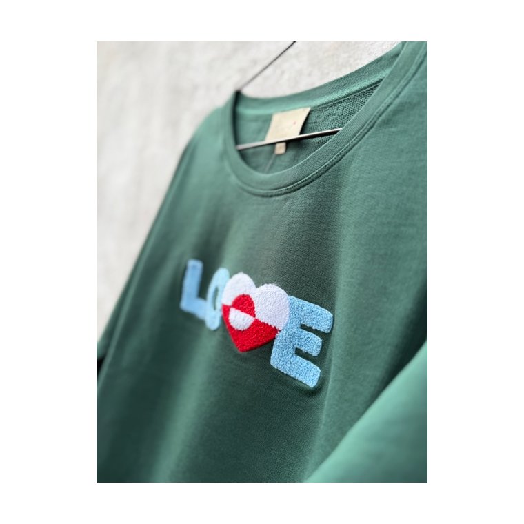 LULU�S LOVE - Love x Greenland sweatshirt - garden green