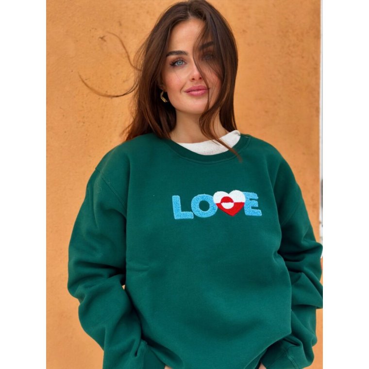 LULU�S LOVE - Love x Greenland sweatshirt - garden green