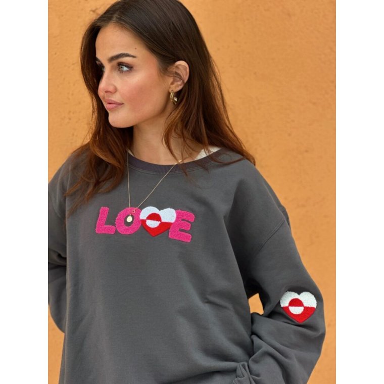 LULU�S LOVE - Love x Greenland sweatshirt - gunmetal