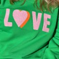LULU�S LOVE - Love sweatshirt double heart - grass/rose