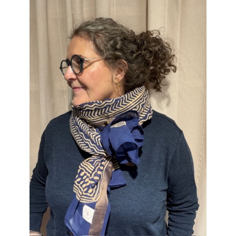 Craft Sisters - Bagru Scarf - Indigo - 243