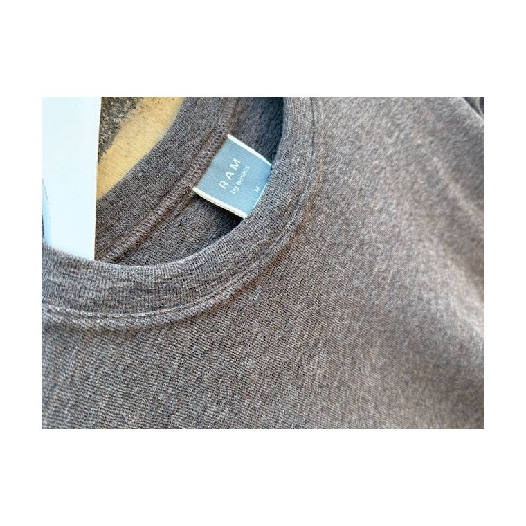 By Basics - 4030 shirt l/s w/collar pannel - til herrer - earth melange