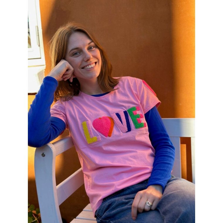 LULU�S LOVE - Love T-shirt short sleeves - pink multi