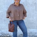 OWN By Basics - 12040 lab coat blouse - bark