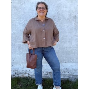 OWN By Basics - 12040 lab coat blouse - bark