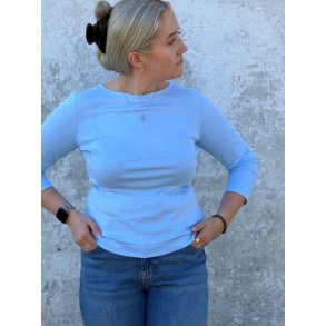By Basics - 4320 shirt boat neck 3/4 s - sky blue