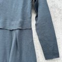 By Basics - 7045 dress long pleats & high neck - asphalt