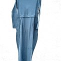 By Basics - 7045 dress long pleats & high neck - asphalt