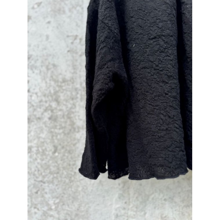 By Basics - 8503 Bubble Wool cardigan short - black